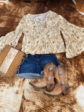 Boho Festival Blouse with Bell Sleeves
